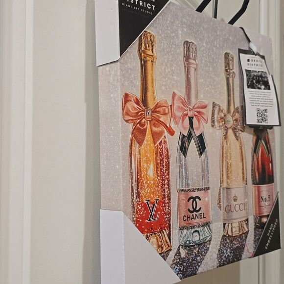 Design District Luxury Champagne Bottle Party Canvas Wall Decor - Picture 4 of 6